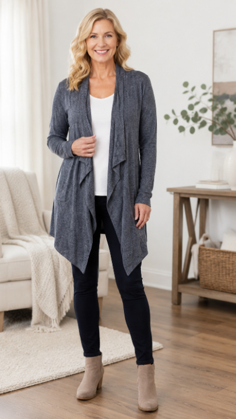 Barefoot Dreams s m Cozychic Lite Island Wrap Cardigan Sweater cottagecore # 903
